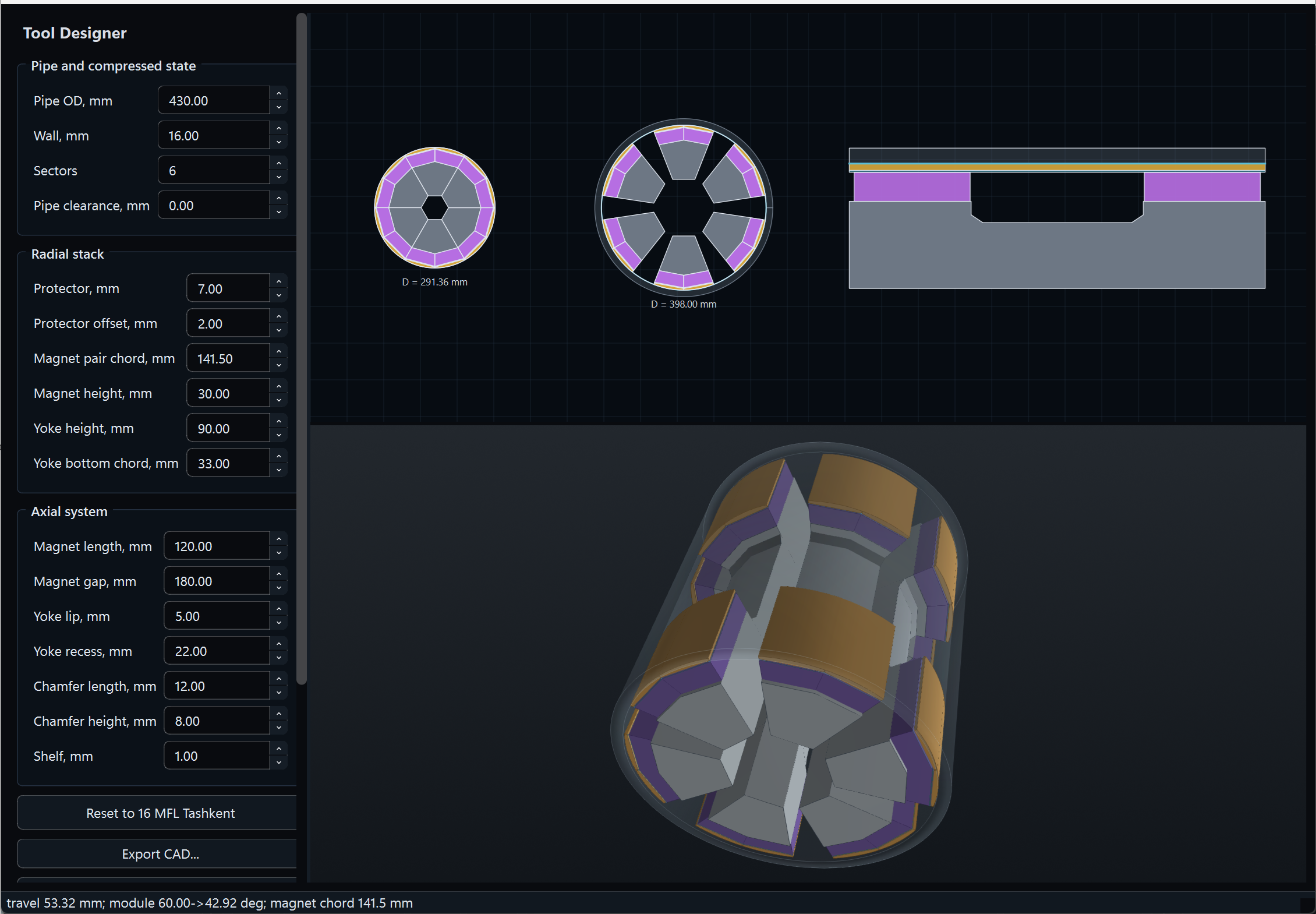 Verionics tool designer with finite element model geometry